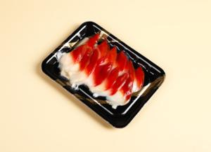 カスタム透明真空スキン包装フィルム、肉魚介類用の食品グレード VSP トレイ蓋およびシーリング フィルム