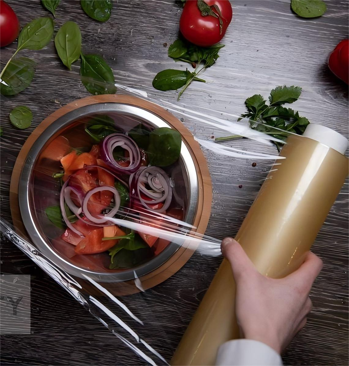 PVC食品グレードストレッチ粘着フィルム